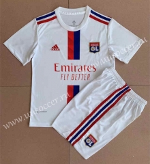 2022-23 Olympique Lyonnais Home White Soccer Uniform-AY