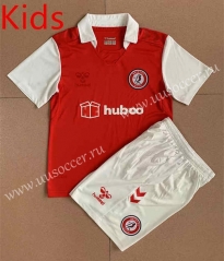 2022-23 Bristol City Home Red Youth/Kids Soccer Uniform-AY