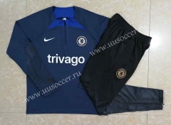 2022-2 Chelsea Blue Thailand Soccer Tracksuit Uniform-815