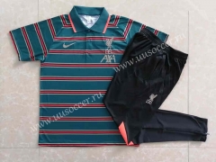 2022-23 Liverpool Dark greenThailand Polo Uniform-815