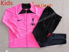 2022-23 Liverpool Pink Kids/Youth Soccer Jacket Uniform-815