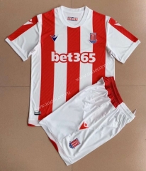 21-22 Stoke City Home Red & White Thailand Soccer Unifrom-AY