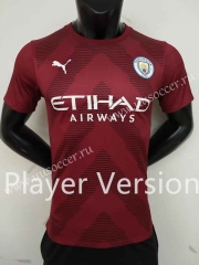 Player version 2022-23  Manchester City Goalkeeper Red  Thailand Soccer Jersey AAA-2273
