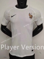 Player Version2022-23  France White  Thailand Soccer Jersey AAA-2273