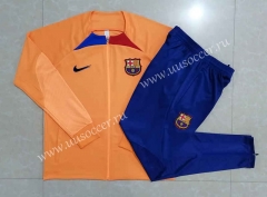 2022-23 Barcelona Orange  Thailand Jacket Uniform-815