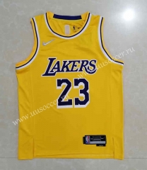 2022-23 Hot pressed  NBA Lakers Yellow #23 Jersey-815