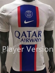 （with ads )Player Version  2022-23  Paris SG Away White Thailand Soccer Jersey AAA-518