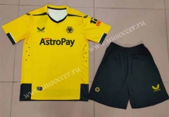 2022-23 Wolverhampton Wanderers Home Yellow Soccer Uniform-718