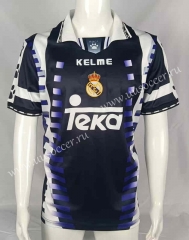 1997-98 Retro Version   Real Madrid 2nd Away Black  Thailand Soccer Jersey AAA-503