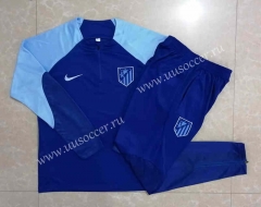 2022-23 Atletico Madrid Cai Blue Thailand Soccer Tracksuit Uniform-815