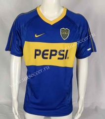 Retro Version 03-04 Boca Juniors Home Blue  Thailand Soccer Jersey-503