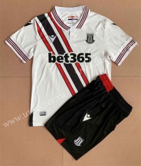 (with ads)2022-23 Stoke City Away  White Thailand Soccer Unifrom-AY