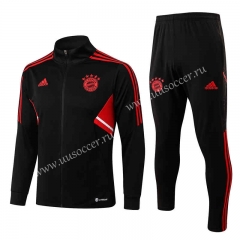 2022-23 Bayern München Black Soccer Jacket Uniform-815