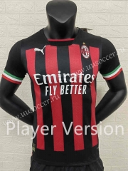 Player version 2022-23 AC Milan Home  Black&Red Thailand Soccer Jersey AAA-888