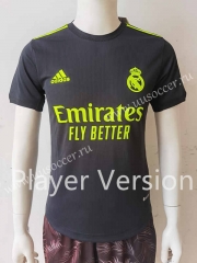 Player verison 2022-23  Real Madrid Black  Thailand Soccer Jersey AAA(fluorescent green advertising)-807