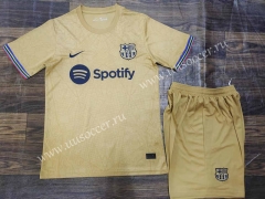 2022-23 Barcelona Yellow Soccer Uniform-709