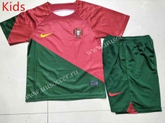 2022-23 Portugal Home Red &Green Soccer Uniform-507