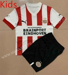 2022-23 PSV Eindhoven Home White Kids Soccer Uniform-AY