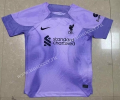 2022-23 Liverpool Goalkeeper  Purple Thailand Soccer Jersey AAA-809