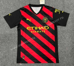 (s-3xl)2022-23    Manchester City Away Red&Black Thailand Soccer Jersey AAA-GB