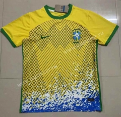 2022-23 Brazil Yellow Thailand Training Soccer Jersey-809