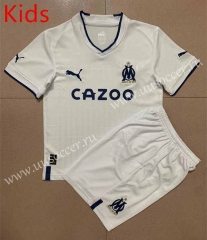 2022-23 Olympique de Marseille Home White kids Soccer Uniform-AY