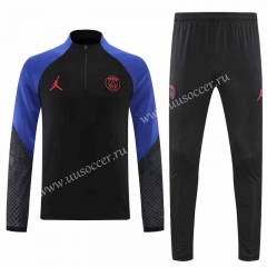 2022-23  Paris SG Black&Blue Thailand Soccer Tracksuit Uniform-CS