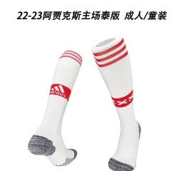 2022-23 Ajax Home White Kids Soccer Socks