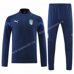 2022-23 Italy Royal Blue Soccer Tracksuit-CS