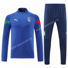 2022-23 Italy  Blue Soccer Tracksuit-CS
