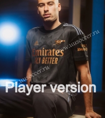 Player version   2022-23 Arsenal Away Black  Thailand Soccer Jersey AAA
