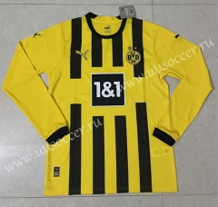 2022-23 Borussia Dortmund Home Yellow  LS Thailand Soccer Jersey AAA-818