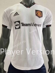 Player version 2022-23 correct version  Manchester United Away White Thailand Soccer jersey AAA-518