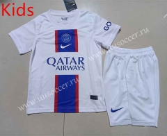 2022-23 Paris SG Away White kids Soccer Uniform-507