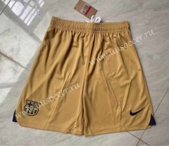 2022-23 Barcelona Away Yellow Thailand Soccer Shorts-2039