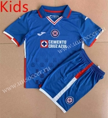 2022-23 Cruz Azul  Home  Blue Kids/Youth Soccer Uniform-AY