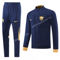 2022-23  Pumas UNAM Royal Blue Soccer Jacket Uniform-LH