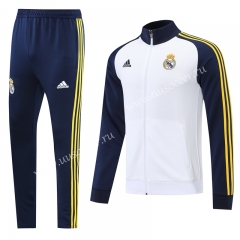 2022-23 Real Madrid White Soccer Jacket Uniform-LH