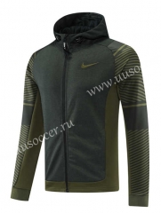 2022-23  Nike Dark Green  Soccer Jacket  With Hat -LH