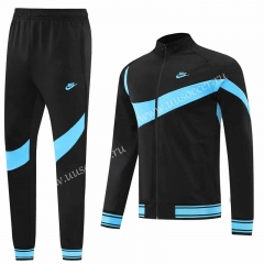 2022-23  Nike Black &Blue Soccer Jacket Uniform -LH