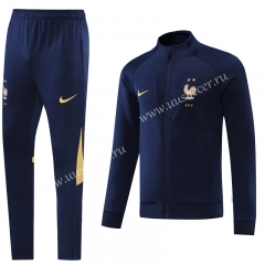 2022-23 France Royal Blue Thailand Soccer Jacket Uniform-LH
