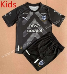 2022-23 Monterrey Goalkeeper Black Soccer kids  Uniform-AY
