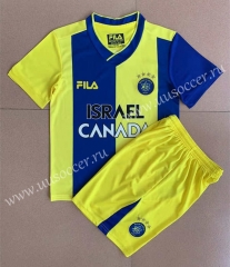 2022-23 Maccabi Tel Aviv  Home Blue & Yellow  Soccer Uniform-AY
