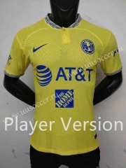 Player verison 2022-23  Club America  Home Yellow  Thailand Soccer Jersey AAA