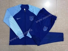 2022-23 Atletico Madrid Cai Blue Thailand Soccer Jacket Uniform-815