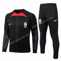 2022-23 Korea Republic Black Thailand Soccer Jacket Uniform -815