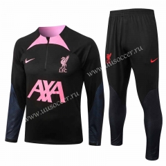 2022-23  Liverpool Black  Thailand Soccer Tracksuit Uniform-815