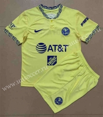 2022-23   Club America Home Yellow  Soccer Uniform-AY