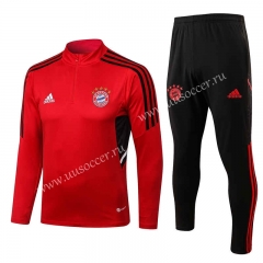 2022-23 Bayern München Red Thailand Tracksuit Uniform-815