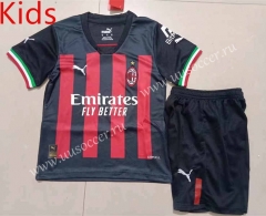 2022-23  AC Milan Home Red&White Youth/Kids Soccer Uniform-507